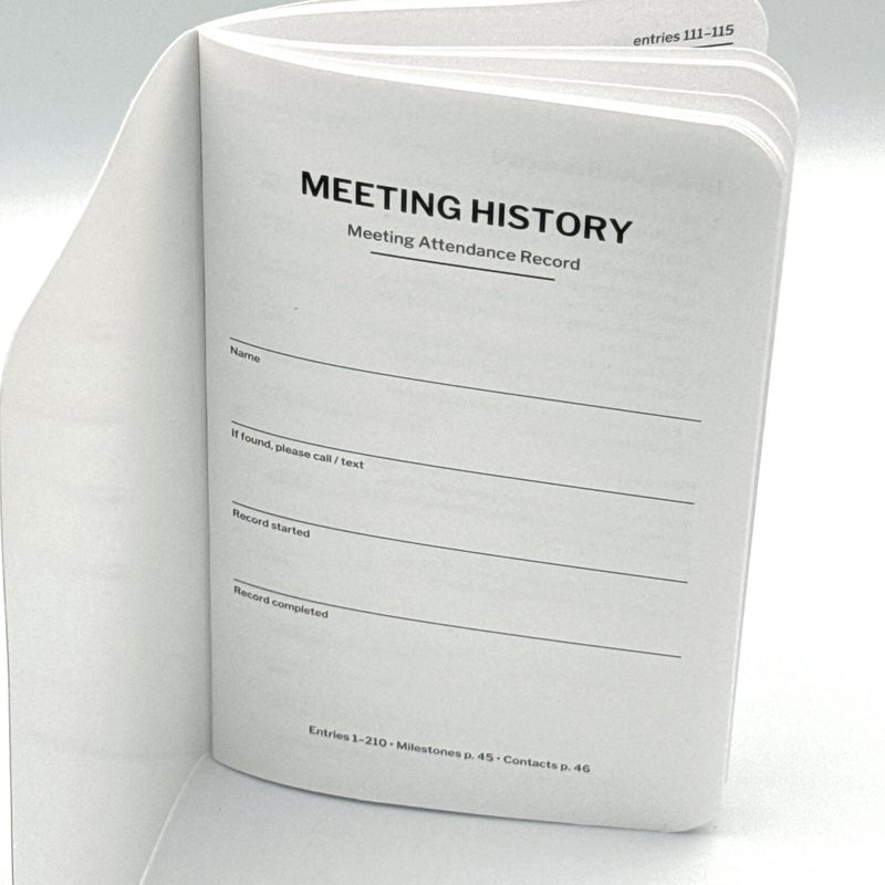 Owner name page inside the booklet.